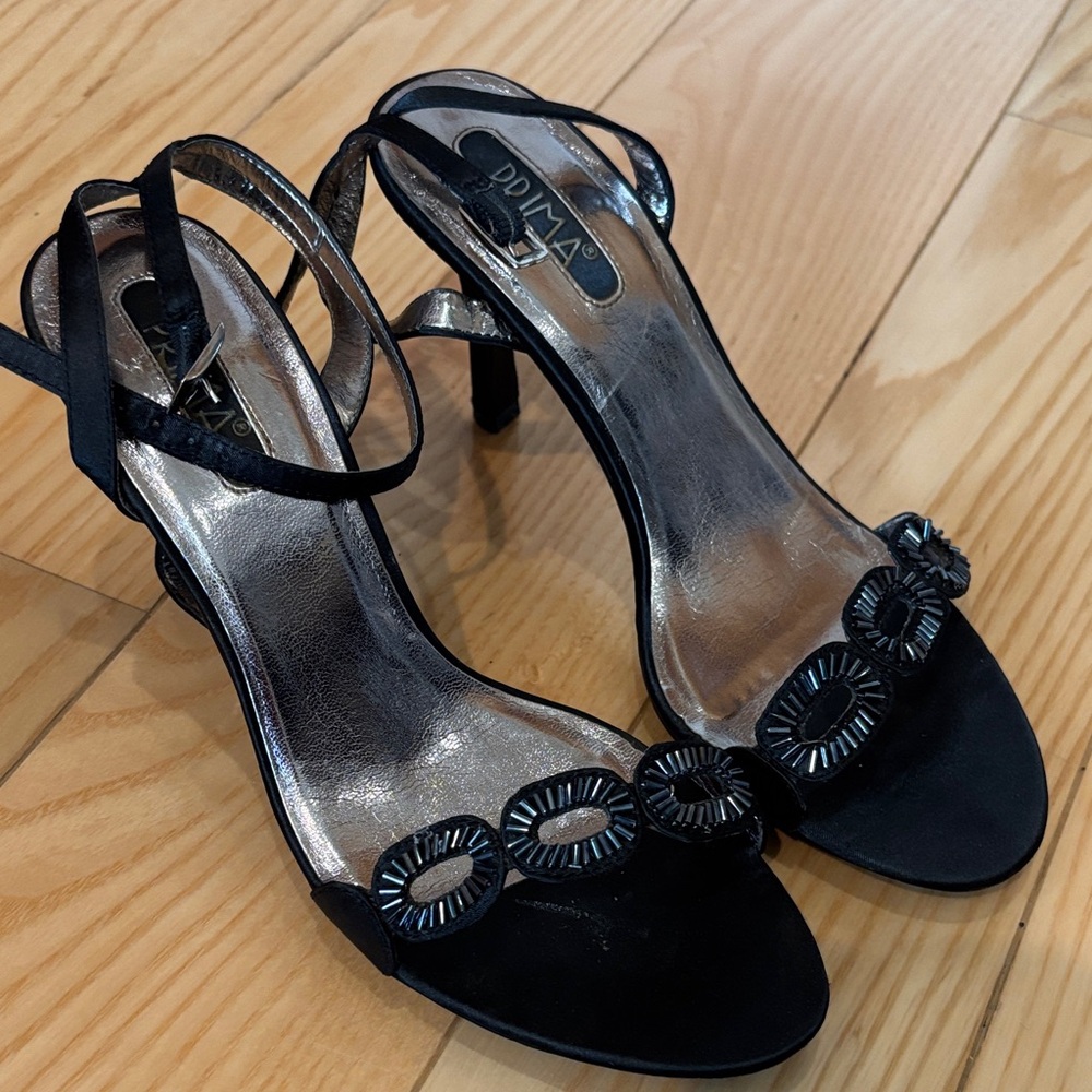 Elegant Black Strappy Heels by Donald J. Pliner